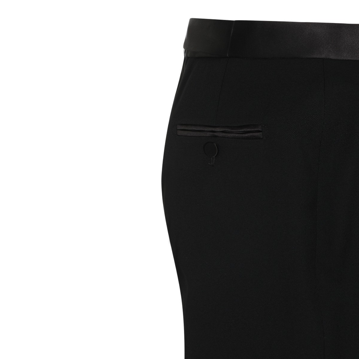 BLACK WOOL SKIRT
