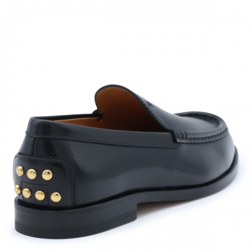 BLACK LEATHER LOAFERS