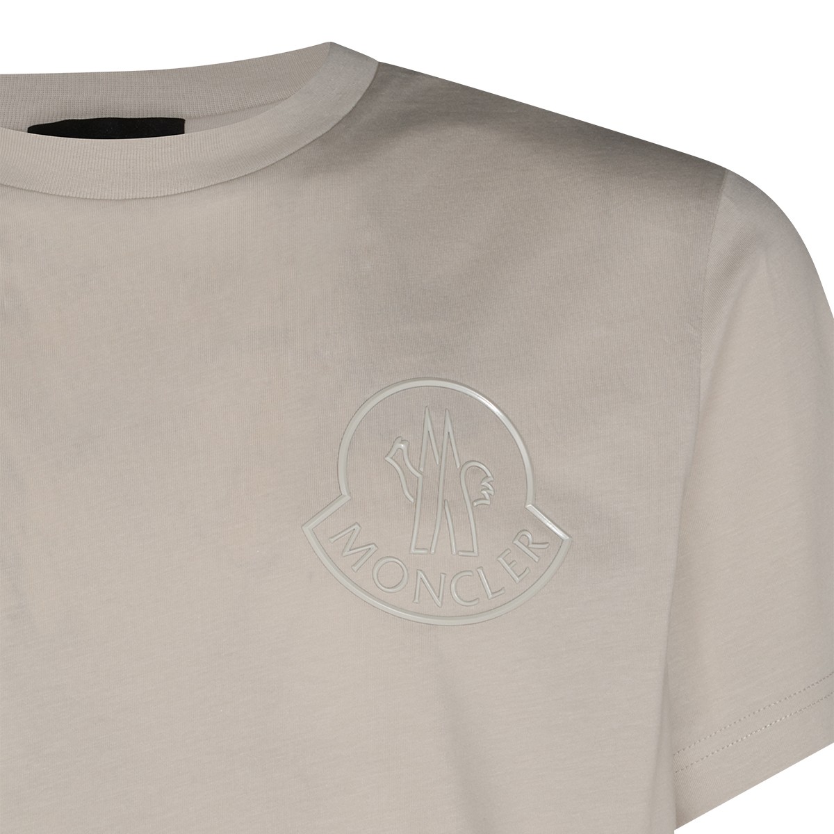 BEIGE 3D LOGO COTTON T-SHIRT