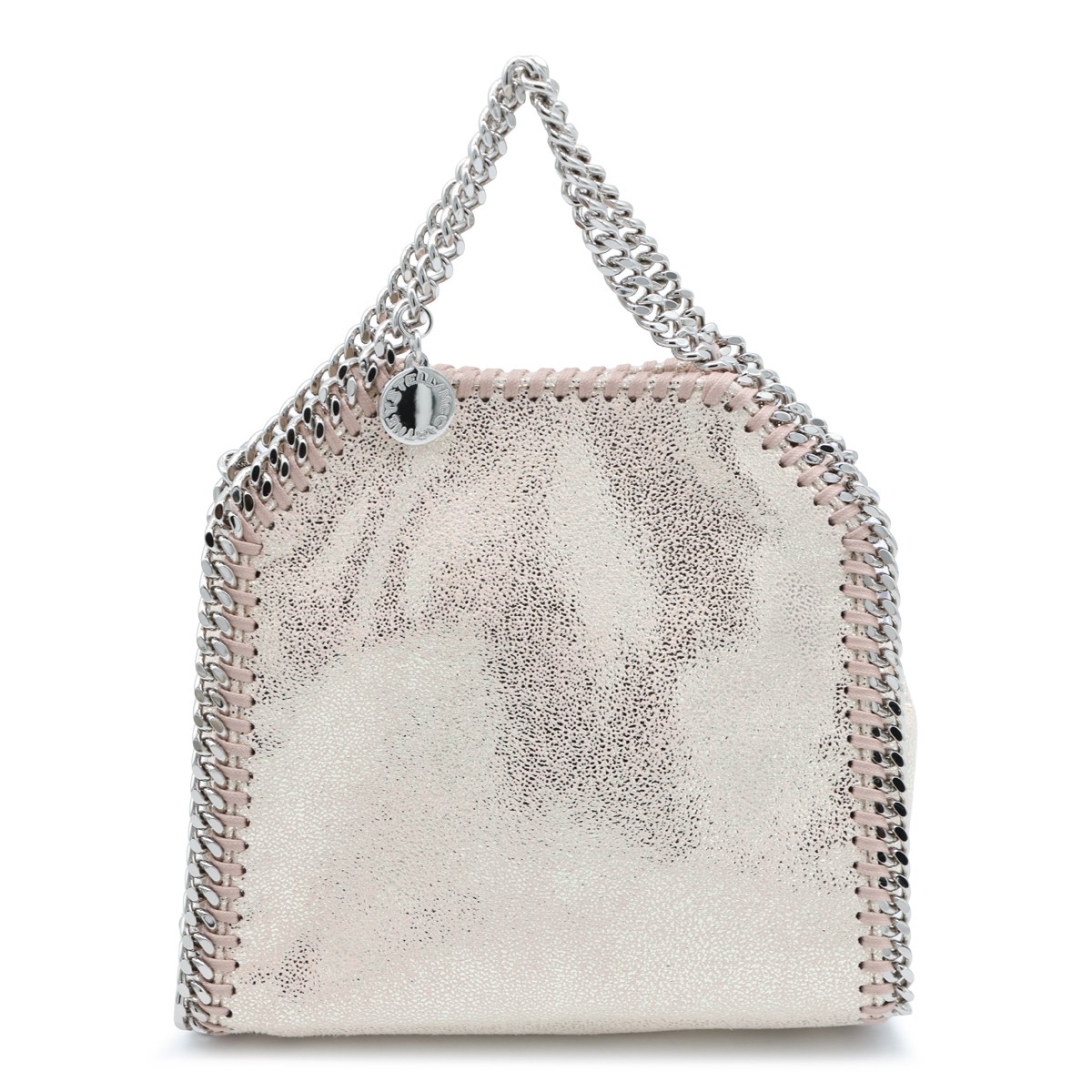 LIGHT PINK FAUX LEATHER TINY TOTE