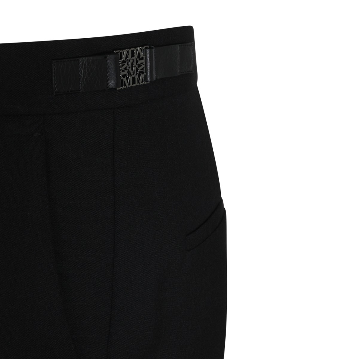 BLACK WOOL PANTS