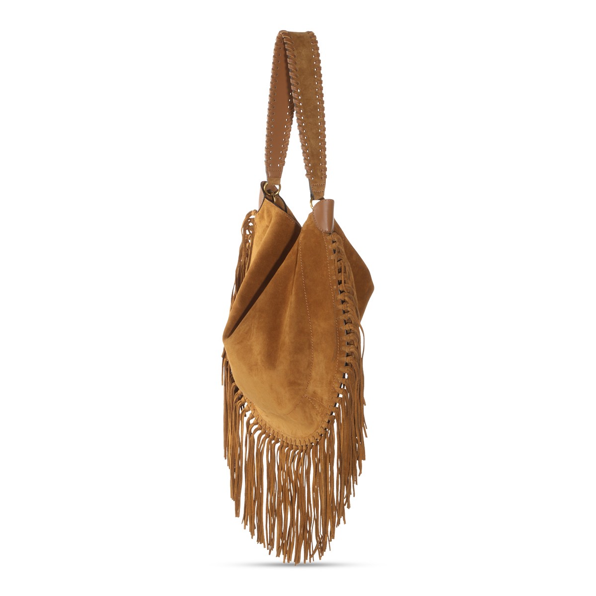COGNAC SUEDE OSKAN SOFT BAG