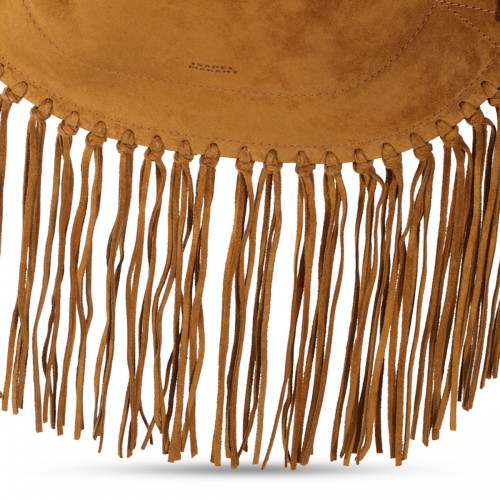 COGNAC SUEDE OSKAN SOFT BAG