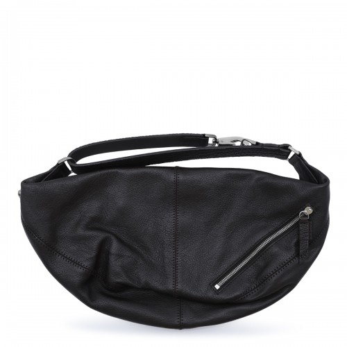 DARK BROWN COTTON MINI QUIVER SHOULDER BAG