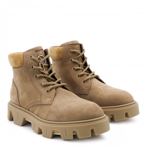 BEIGE SUEDE PEAK CITY BOOTS