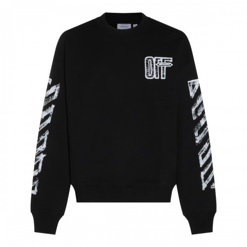 BLACK COTTON SWEATSHIRT