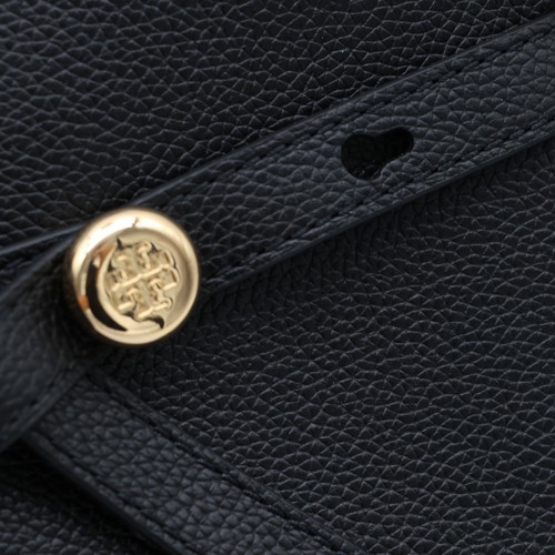 BLACK LEATHER TOP HANDLE BAG