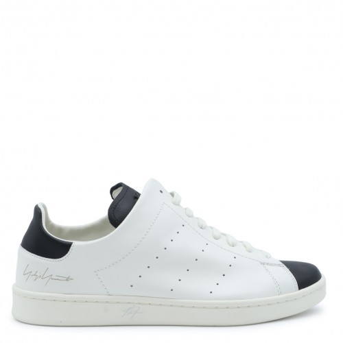 OFF WHITE AND BLACK LEATHER DIAGONAL STAN SMITH SNEAKERS