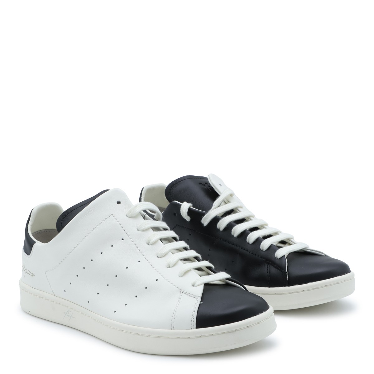 OFF WHITE AND BLACK LEATHER DIAGONAL...