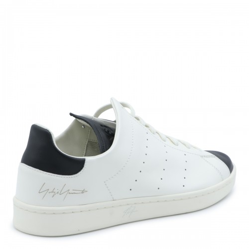 OFF WHITE AND BLACK LEATHER DIAGONAL STAN SMITH SNEAKERS