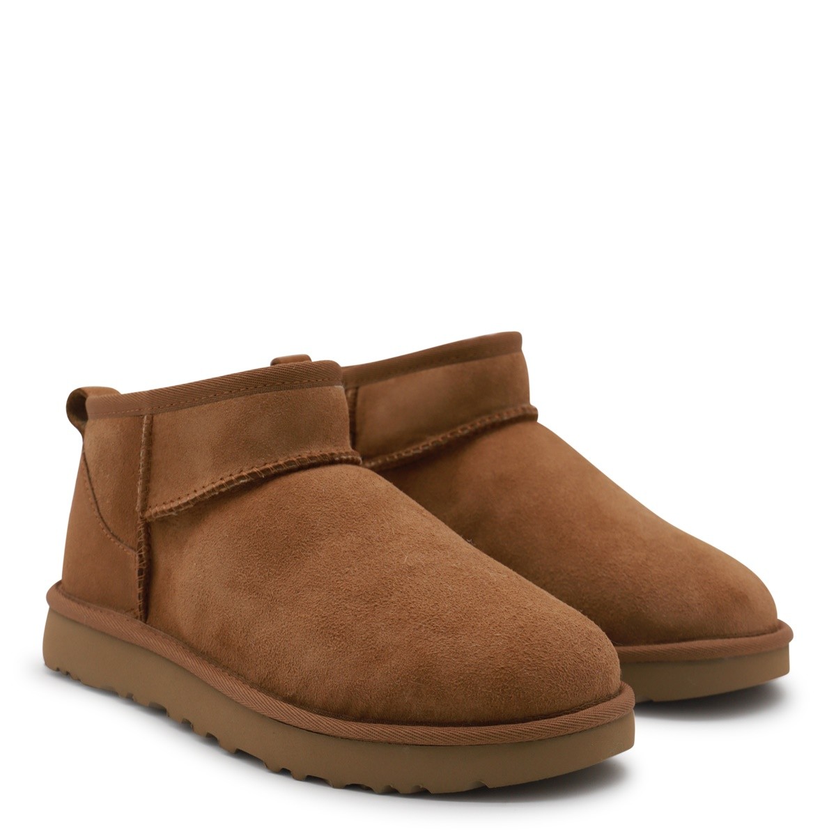 BROWN SUEDE ULTRA MINI BOOTS