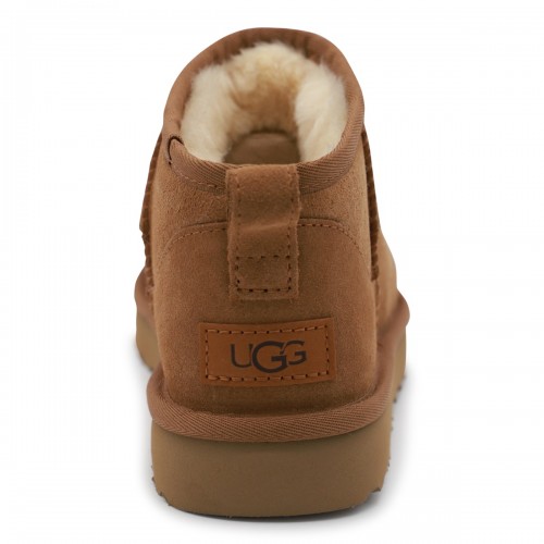 BROWN SUEDE ULTRA MINI BOOTS