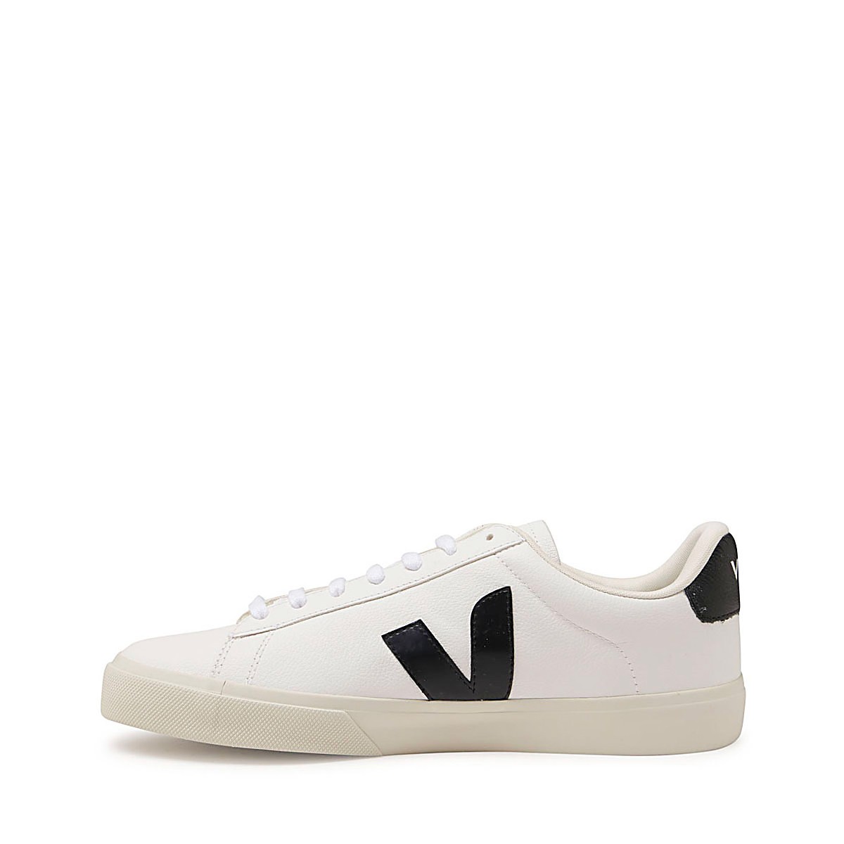 WHITE AND BLACK LEATHER CAMPO SNEAKERS