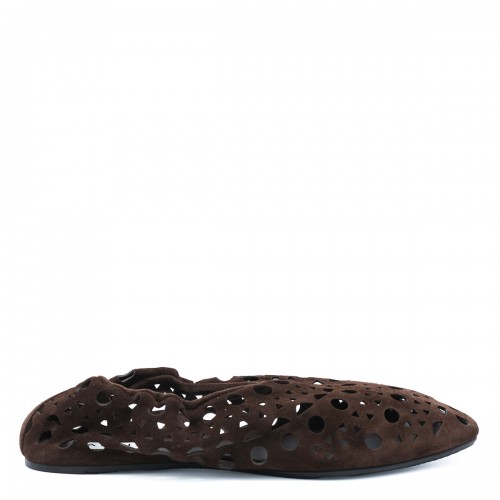 BROWN LEATHER NEO VIVIENNE FLATS