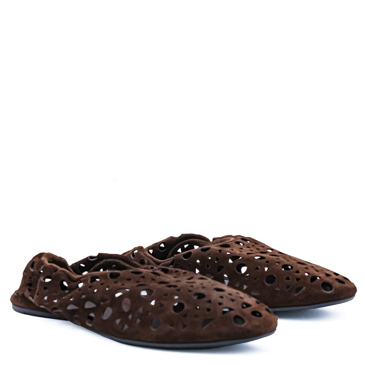 BROWN LEATHER NEO VIVIENNE FLATS
