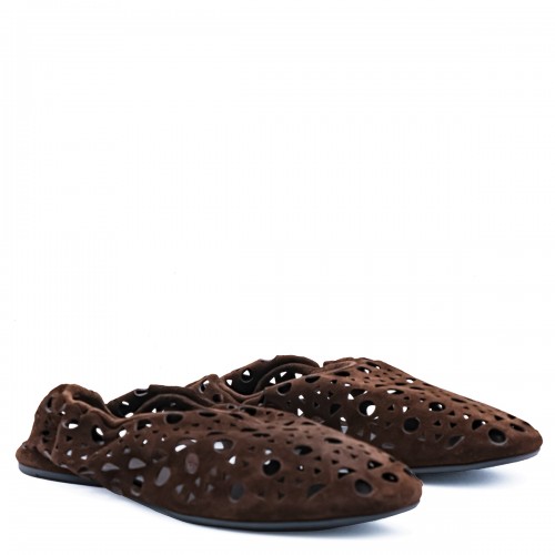 BROWN LEATHER NEO VIVIENNE FLATS