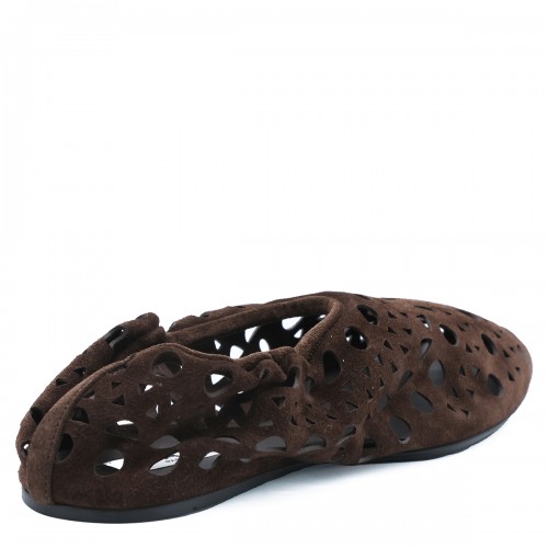 BROWN LEATHER NEO VIVIENNE FLATS