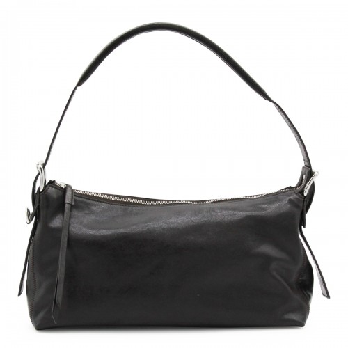 DARK BROWN LEATHER BELTED...