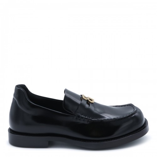 BLACK LEATHER LOAFERS