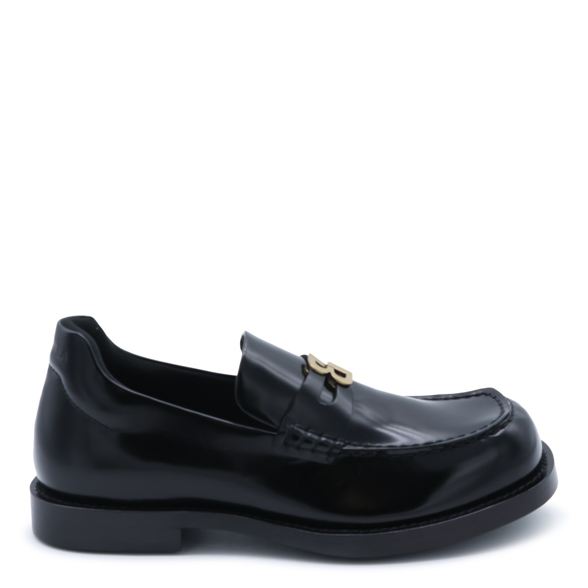 BLACK LEATHER LOAFERS