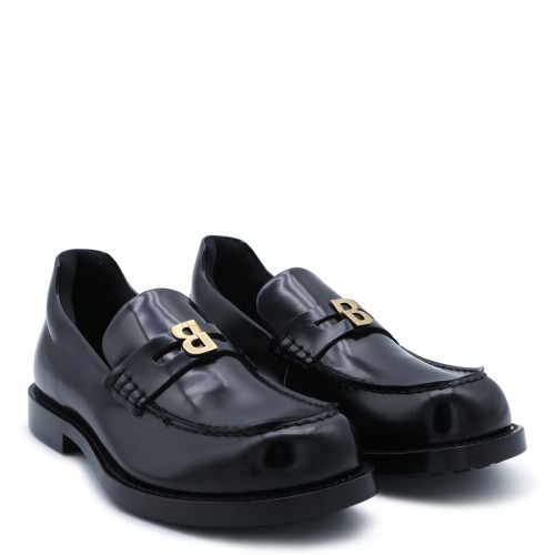 BLACK LEATHER LOAFERS
