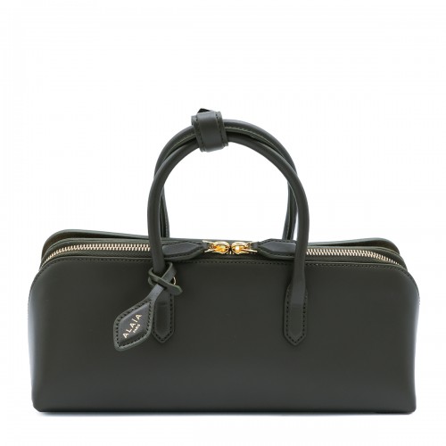 DARK GREEN LEATHER DELTA SMALL TOP HANDLE BAG