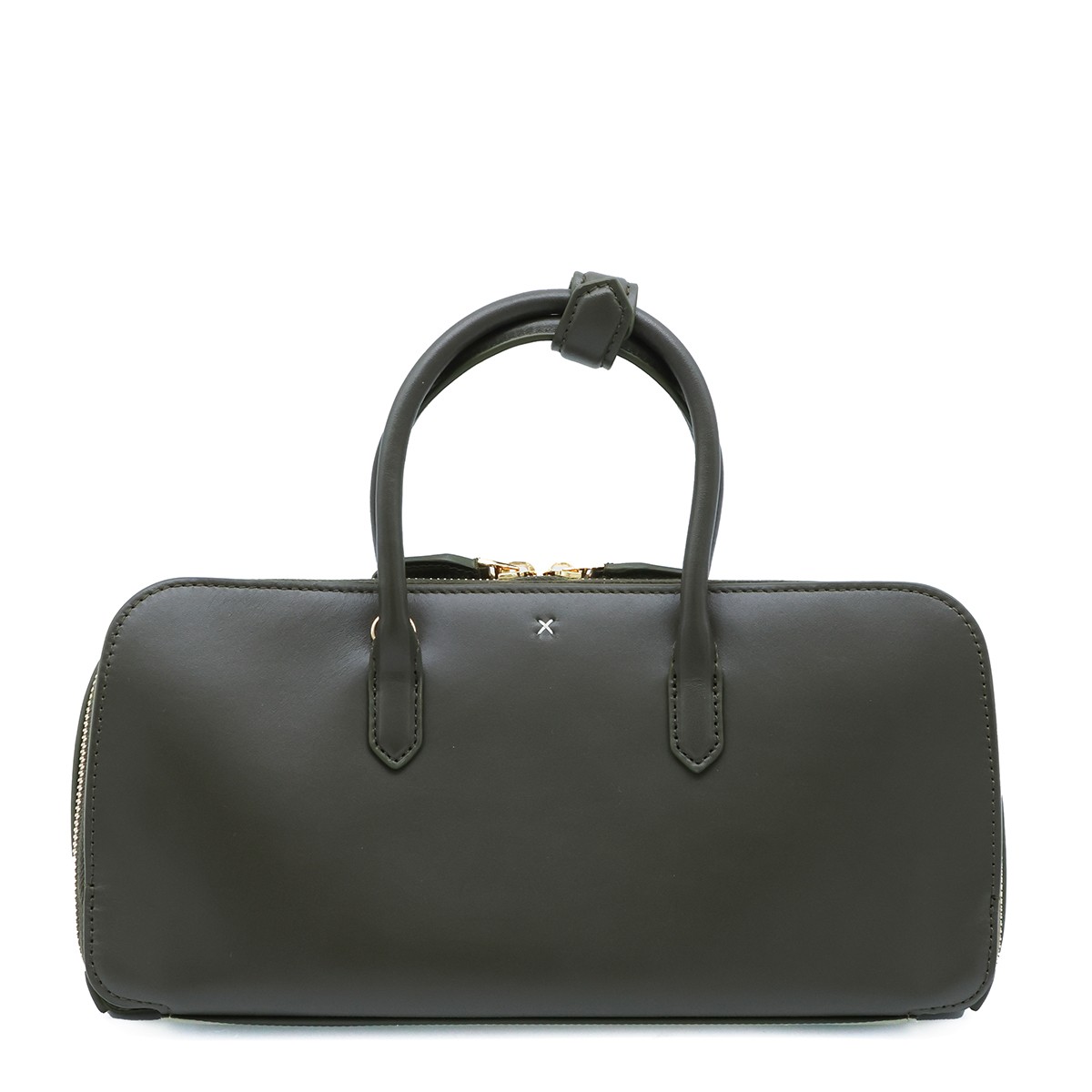 DARK GREEN LEATHER DELTA SMALL TOP...