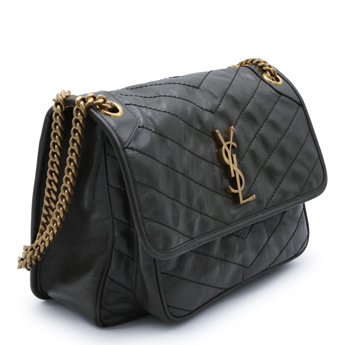 LIGHT MUSK LEATHER NIKI SHOULDER BAG