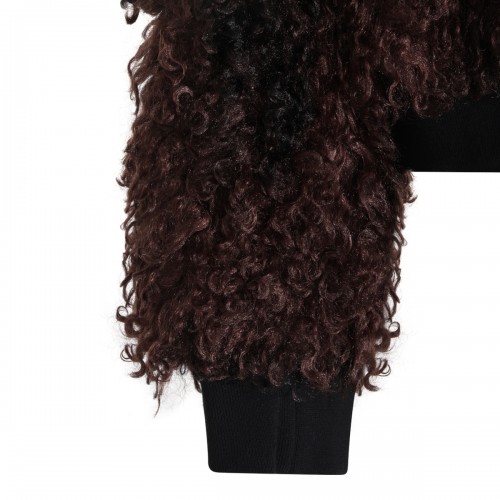 BROWN FAUX FUR JACKET