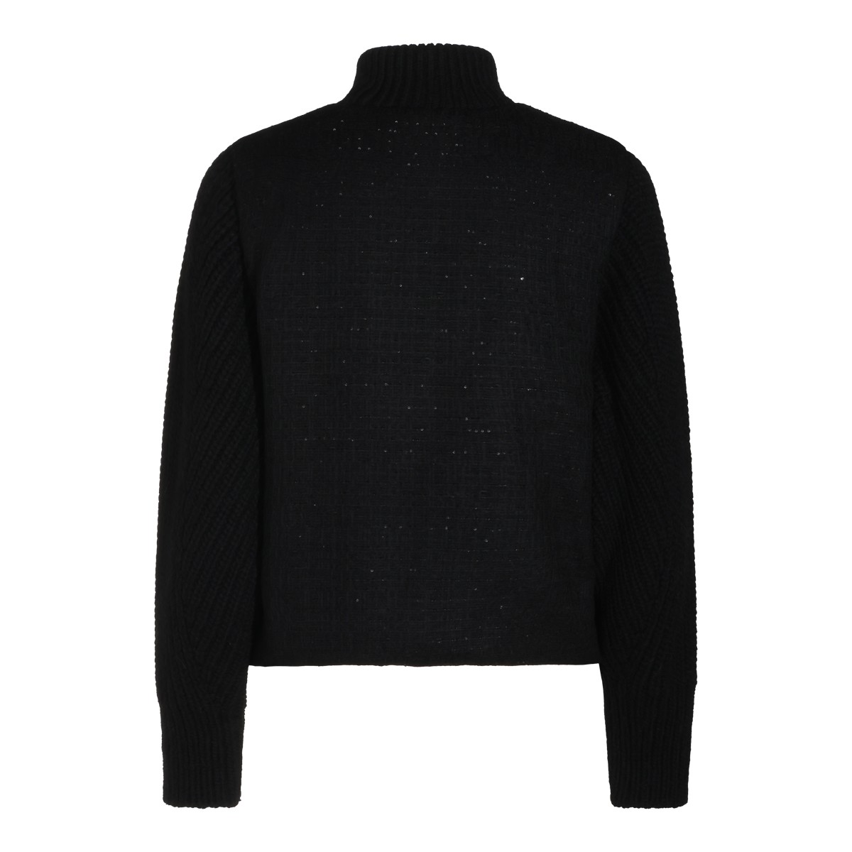 BLACK VIRGIN WOOL CASUAL JACKET