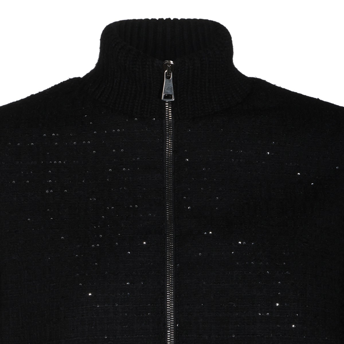 BLACK VIRGIN WOOL CASUAL JACKET