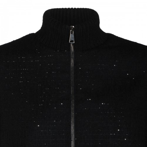 BLACK VIRGIN WOOL CASUAL JACKET