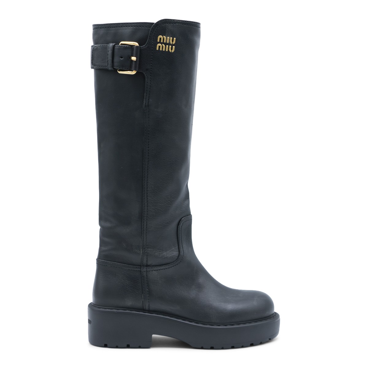 BLACK LEATHER BOOTS