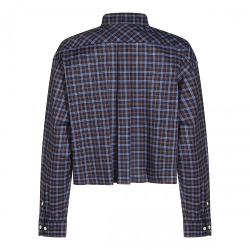 BROWN AND BLUE COTTON SHIRT 2