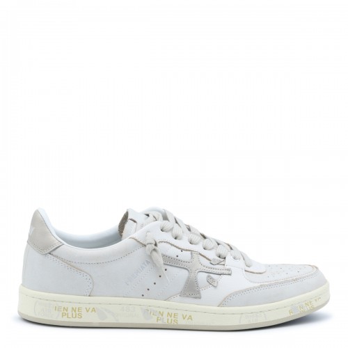 WHITE LEATHER CLAY SNEAKERS