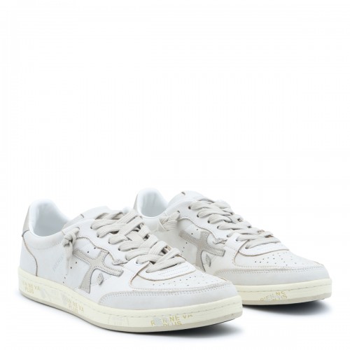 WHITE LEATHER CLAY SNEAKERS
