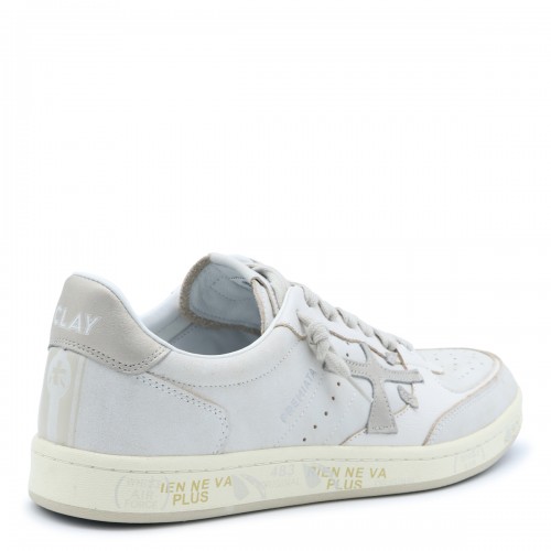 WHITE LEATHER CLAY SNEAKERS