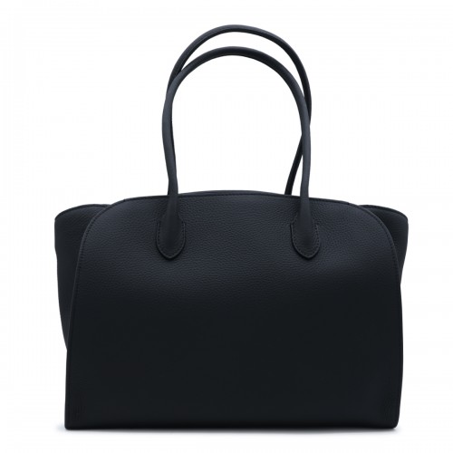 BLACK LEATHER MARLO 14 TOP HANDLE BAG