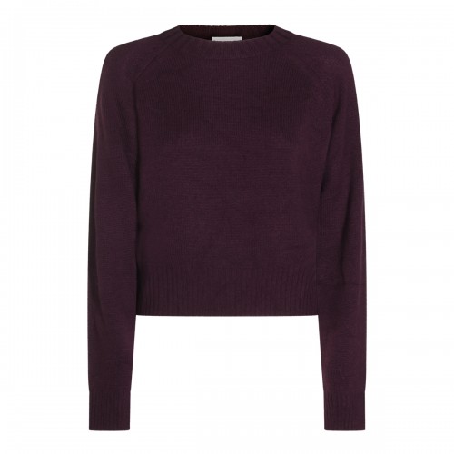 DARK PURPLE CASHMERE KNITWEAR