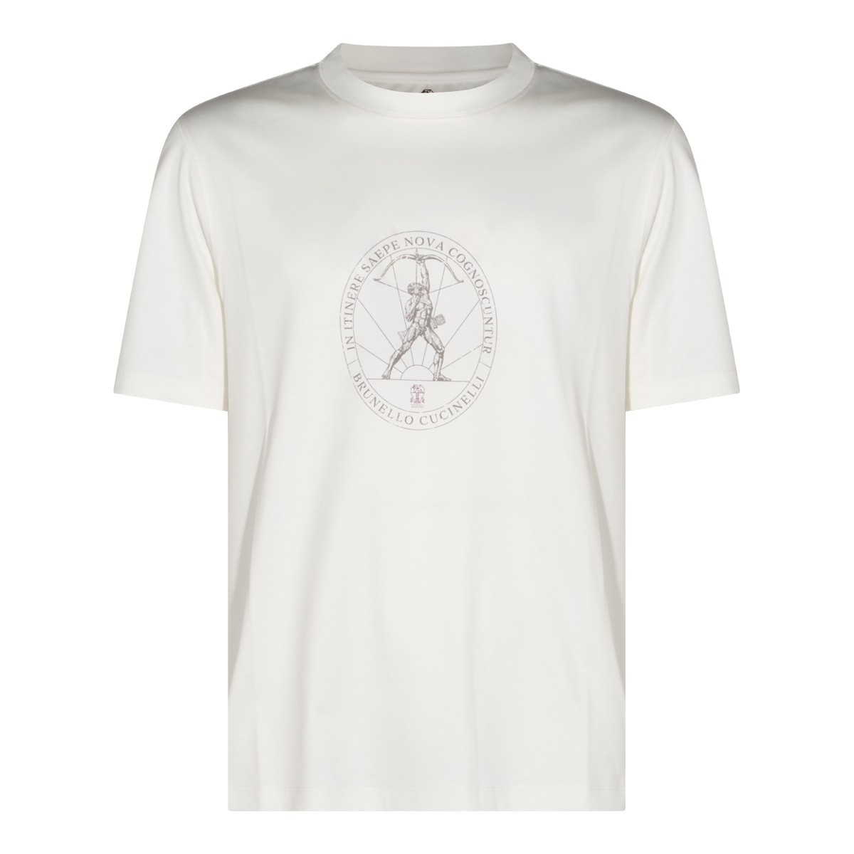 WHITE COTTON LOGO T-SHIRT
