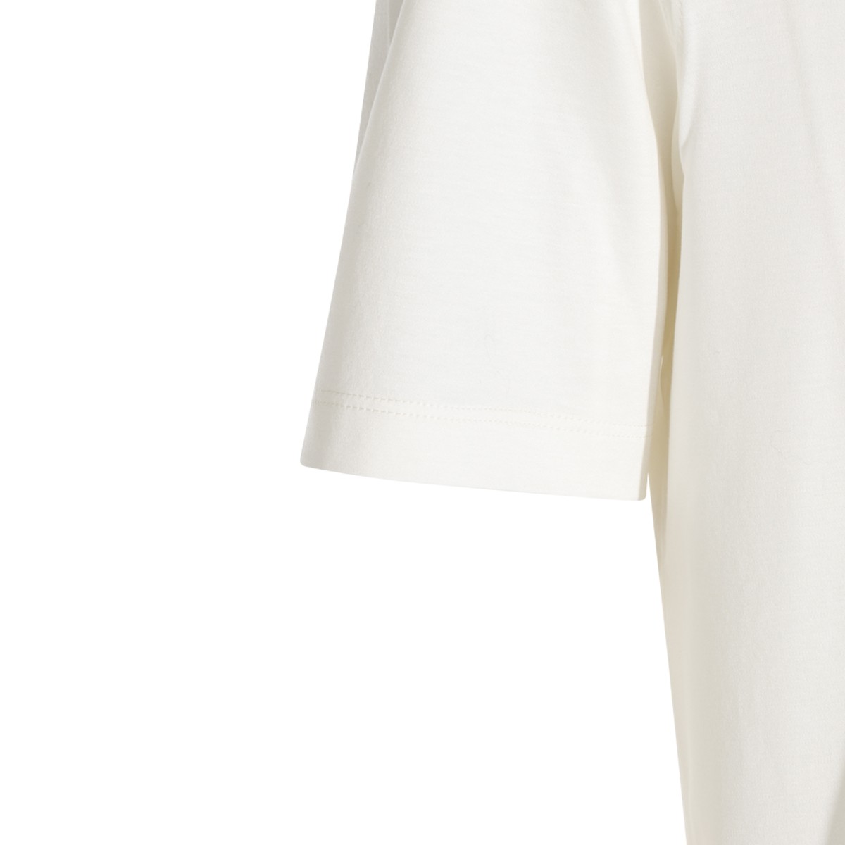 WHITE COTTON LOGO T-SHIRT