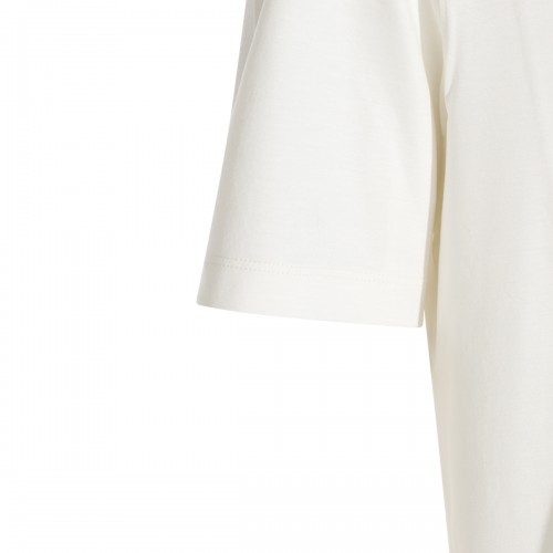 WHITE COTTON LOGO T-SHIRT