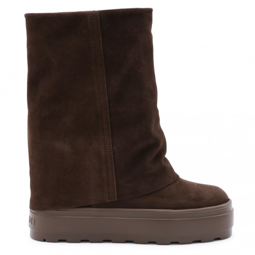 DARK BROWN LEATHER BOOTS