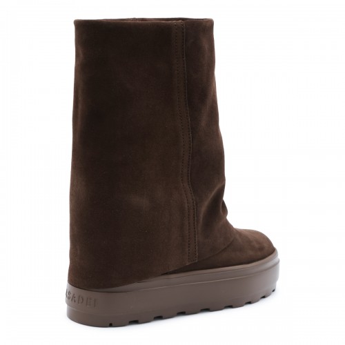 DARK BROWN LEATHER BOOTS