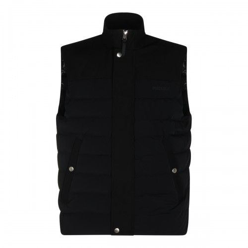 BLACK NYLON DOWN JACKET