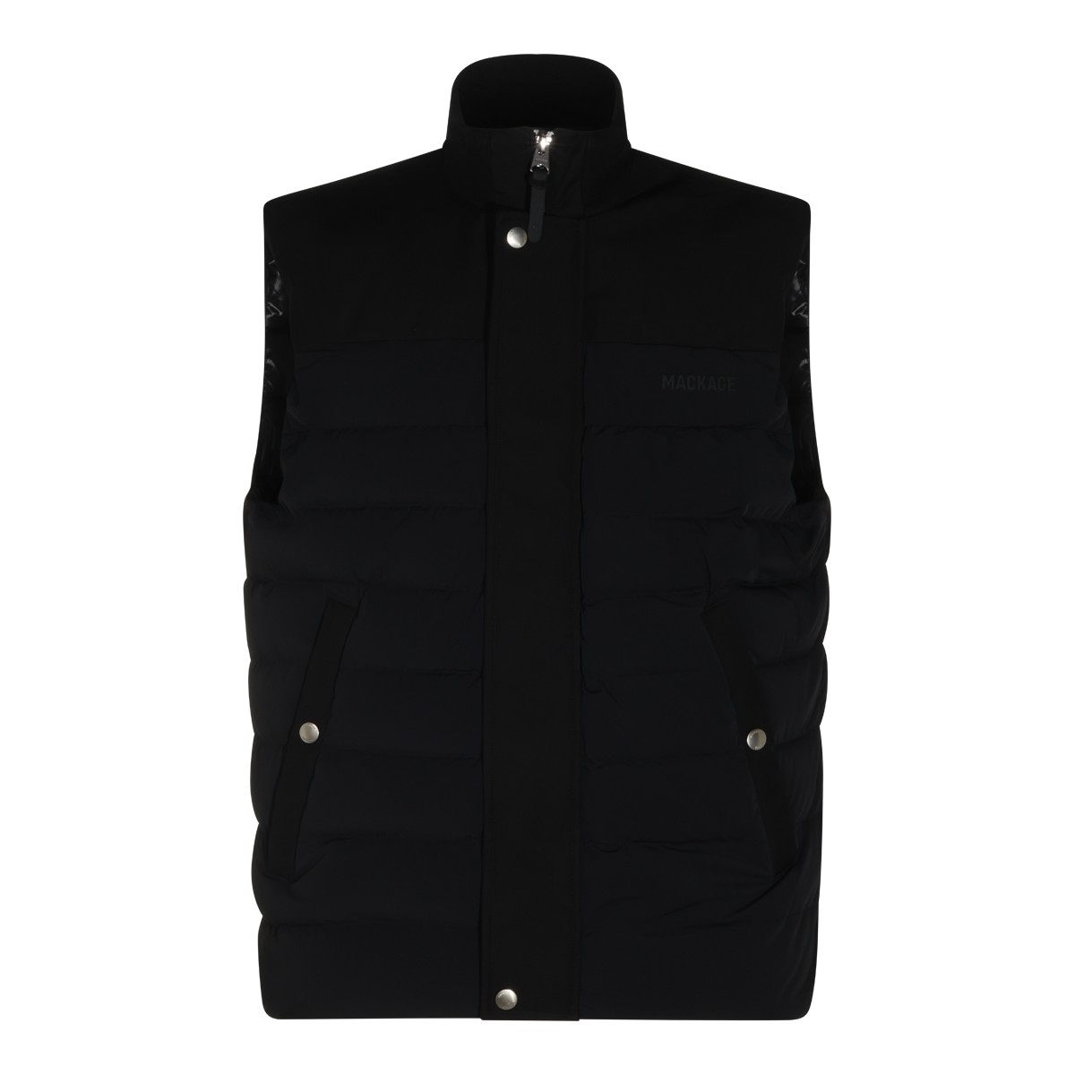 BLACK NYLON DOWN JACKET