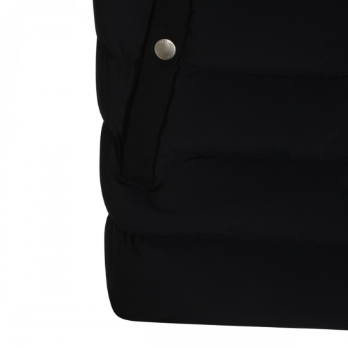 BLACK NYLON DOWN JACKET