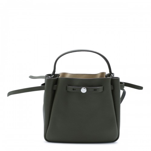 DARK BROWN LEATHER ROMY...