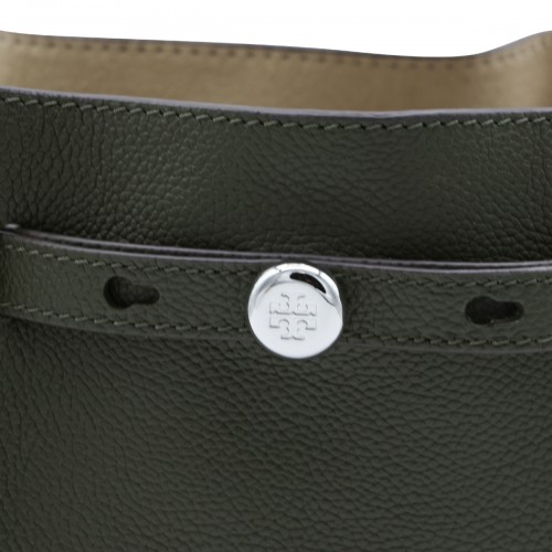 DARK BROWN LEATHER ROMY SATCHEL