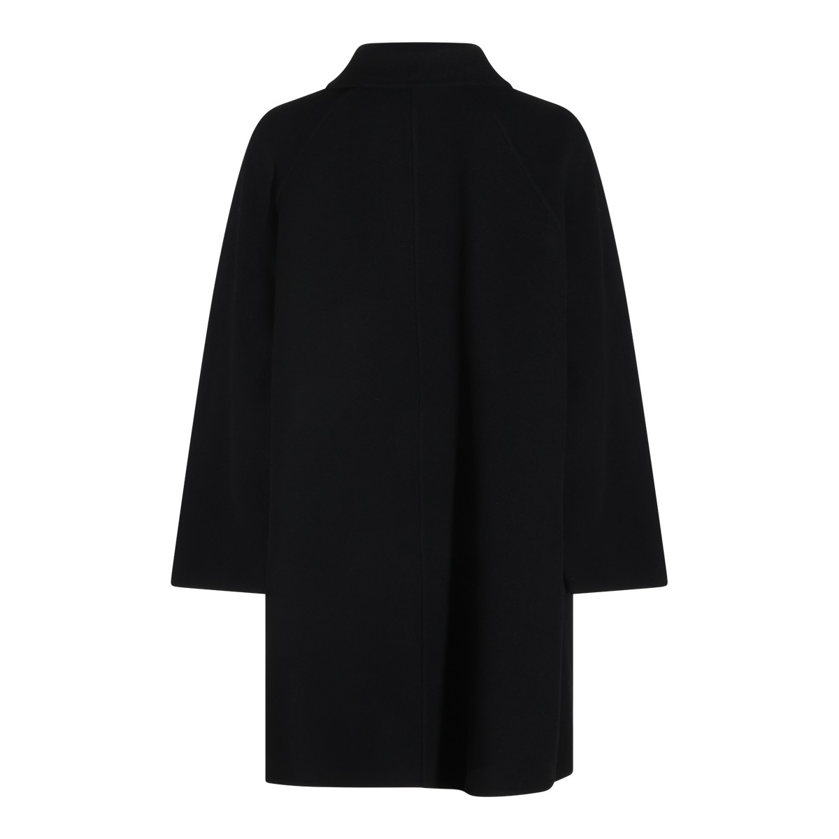 BLACK WOOL INA TRENCH COAT